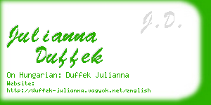 julianna duffek business card